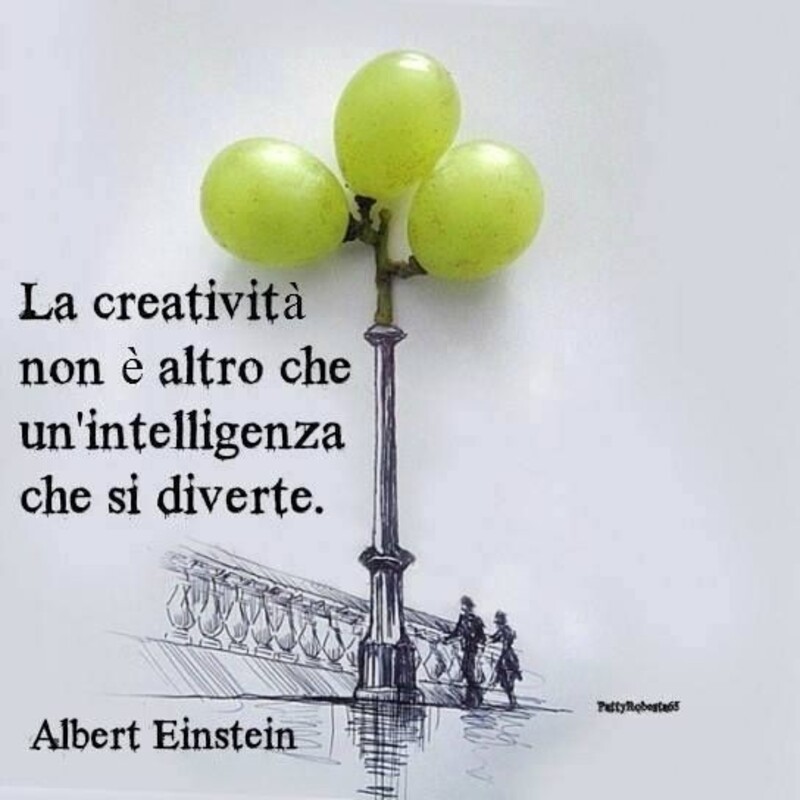 Frasi Brevi "La creatività non è altro che un'intelligenza che si diverte." Albert Einstein