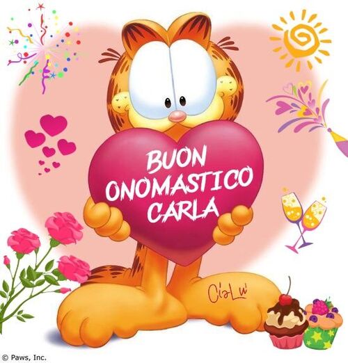 Garfield - "Buon Onomastico Carla"