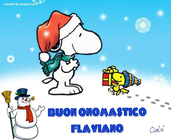 Snoopy - "Buon Onomastico Flaviano"