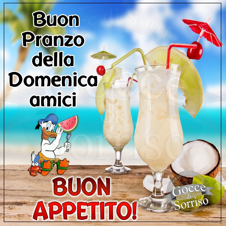 "BUON APPETITO ! Buon Pranzo della Domenica amici"