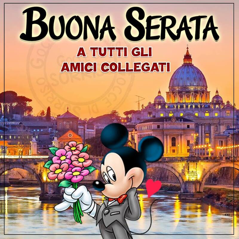 "Buona Serata a tutti gli amici collegati" - Topolino