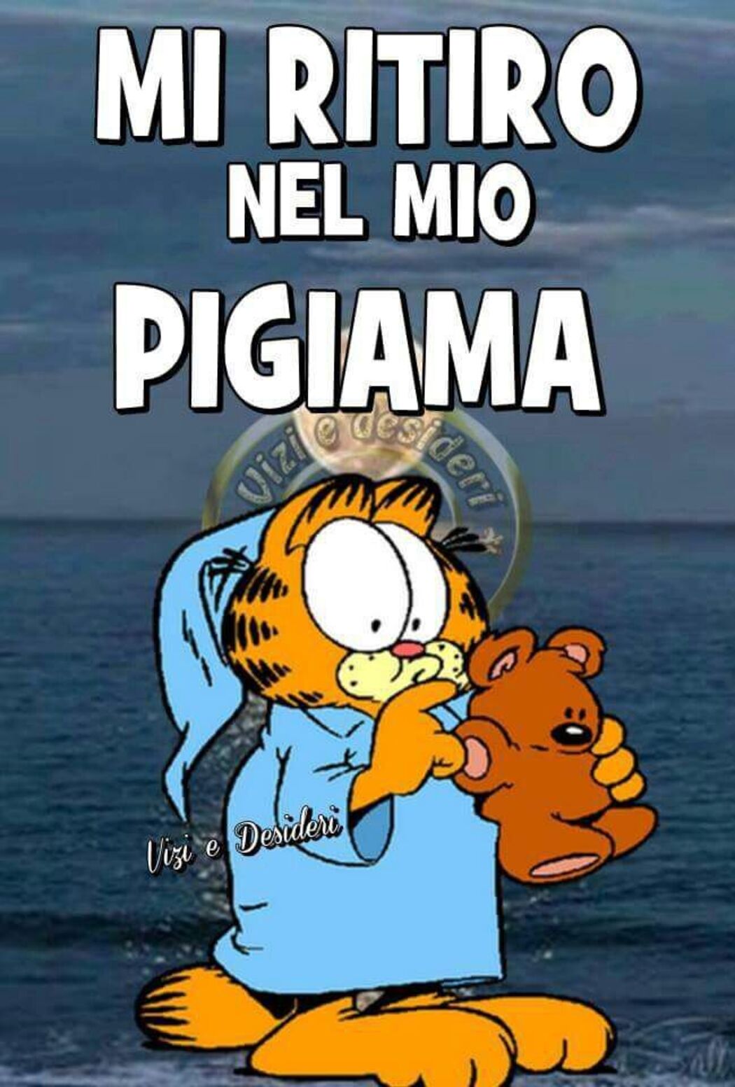 "BUONANOTTE, MI RITIRO NEL MIO PIGIAMA" - link divertenti Garfield