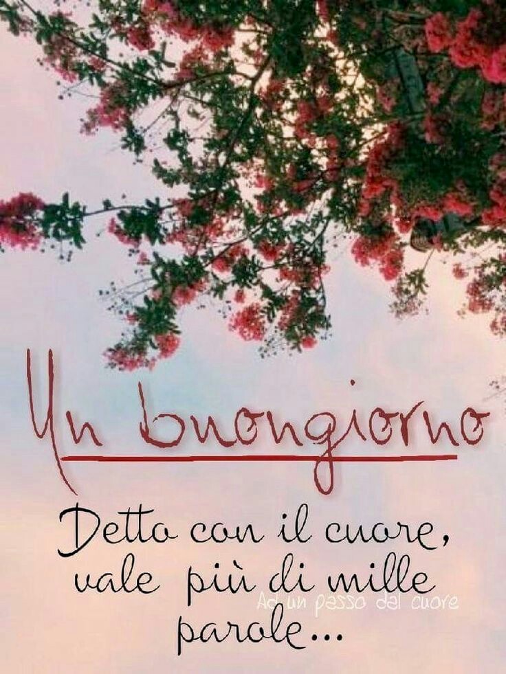 "Un Buongiorno detto con il Cuore, vale più di mille parole..."