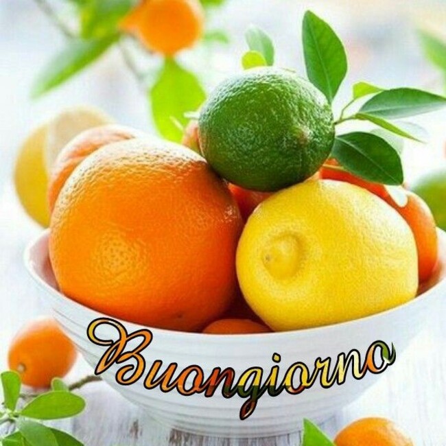 Immagini del Buongiorno con le arance e i limoni