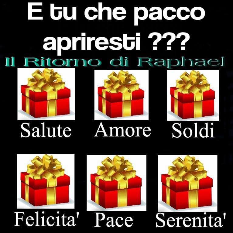 "E tu che pacco apriresti ??? Salute, Amore, Soldi, Felicità, Pace, Serenità" - Quiz e Domande