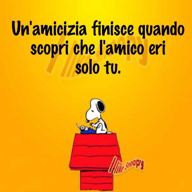 Frasi sull'Amicizia "Un'amicizia finisce quando scopri che l'amico eri solo tu."