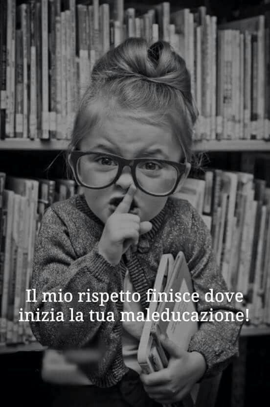 "Il mio rispetto finisce dove inizia la tua maleducazione!" - Frasi Cattive