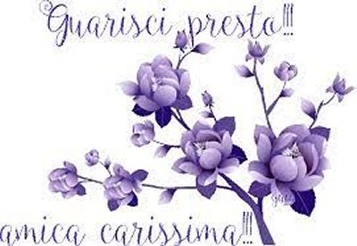 "Guarisci Presto !!! Amica carissima !!!"