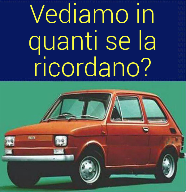 "Vediamo in quanti se la ricordano?"