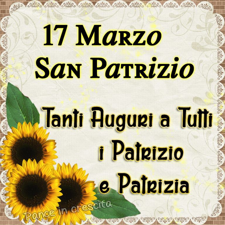 Festa di San Patrizio - ".....Tanti Auguri a tutti i Patrizio e Patrizia"