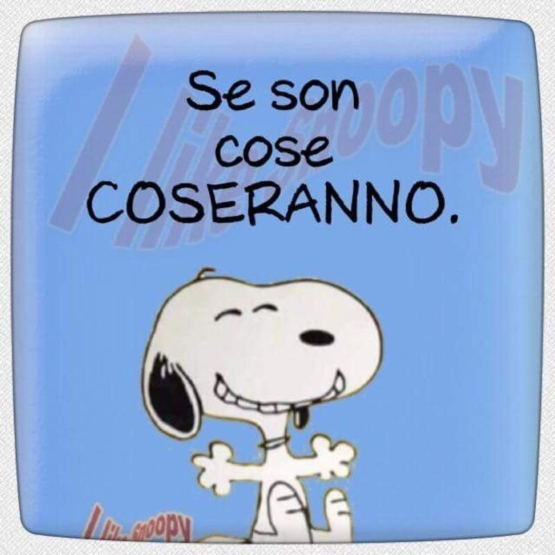 "Se son cose COSERANNO."