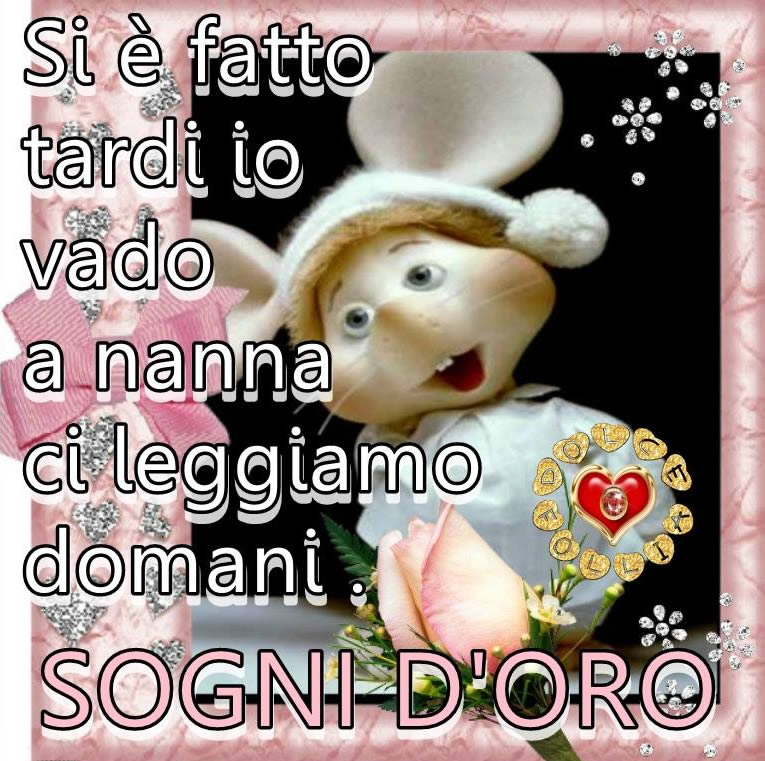 "Si è fatto tardi, io vado a nanna, ci leggiamo domani....." - Topo Gigio