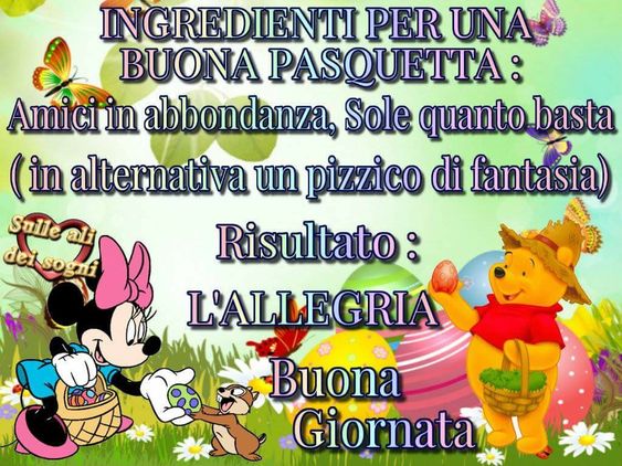 "INGREDIENTI PER UNA BUONA PASQUETTA: Amici in abbondanza....."