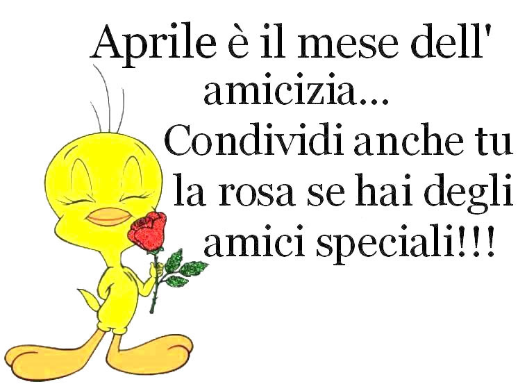 "Aprile è il mese dell'amicizia. Condividi anche tu la rosa se hai degli amici speciali!!!"