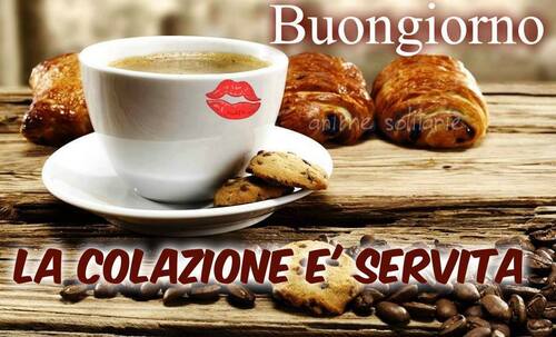 "Buongiorno, caffè e cornetto !"