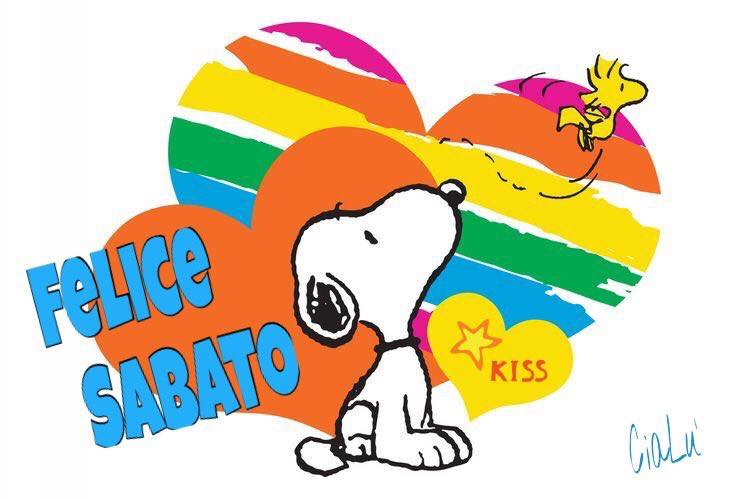 "Buon Sabato arcobaleno" - Snoopy