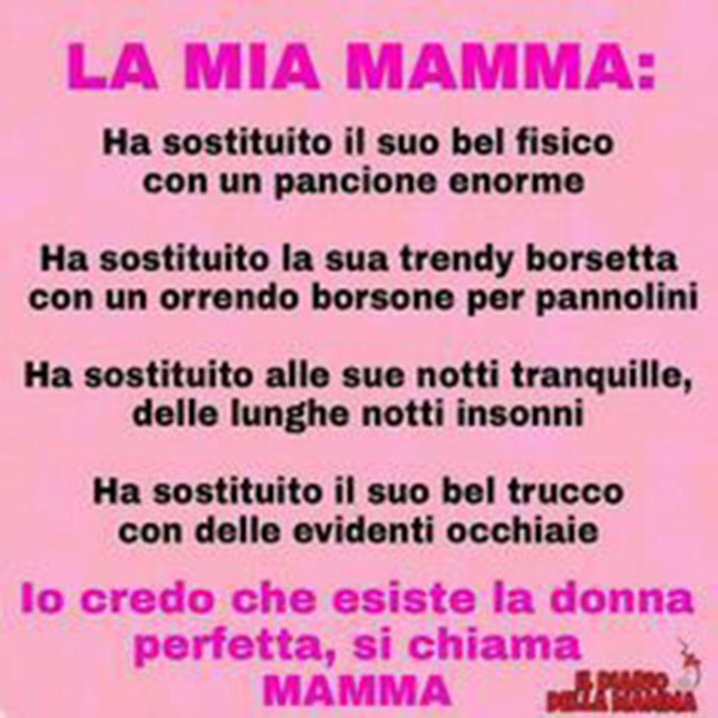 Tanti Auguri Mamma - "La mia Mamma ha sostituito il suo bel fisico con un pancione enorme....."