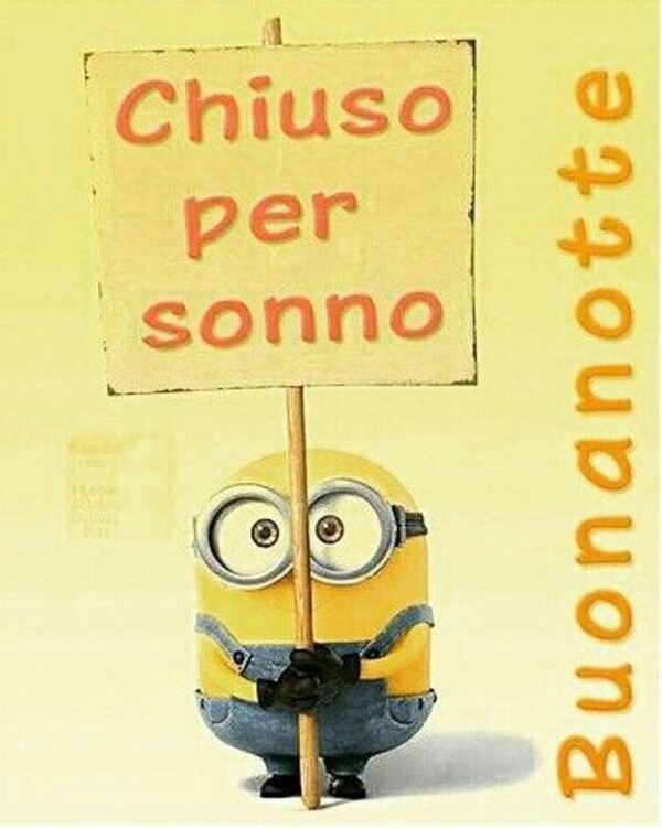 "Chiuso per sonno" - Buonanotte Minions