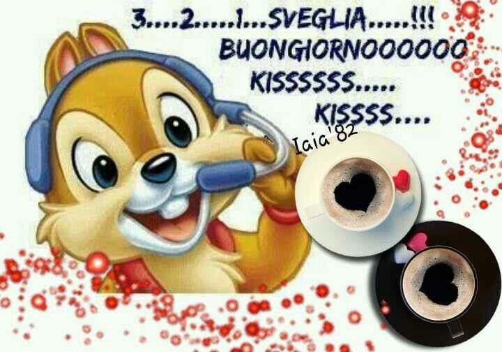 "3... 2... 1... SVEGLIA... BUONGIORNOOO... KISS... KISS"