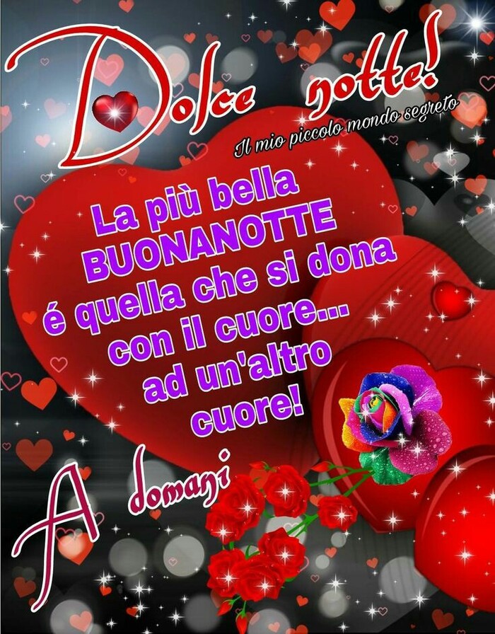 "La più bella BUONANOTTE è quella che si dona col cuore... ad un altro cuore!"