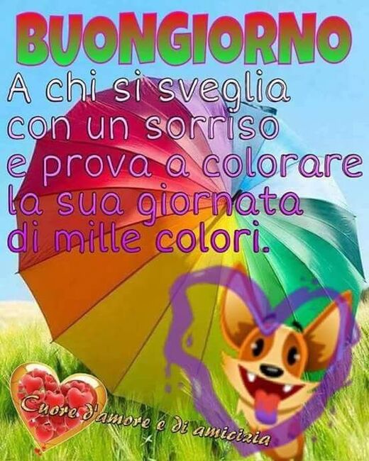 Buongiorno colorato con la pioggia