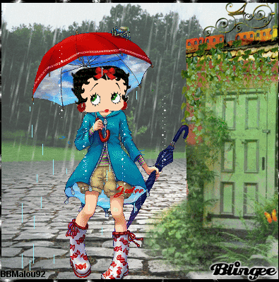 Betty Boop - GIF Buongiorno con la pioggia