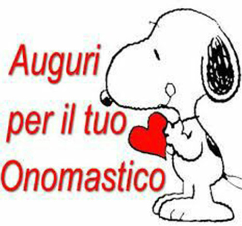 Snoopy - "Auguri per il tuo Onomastico"