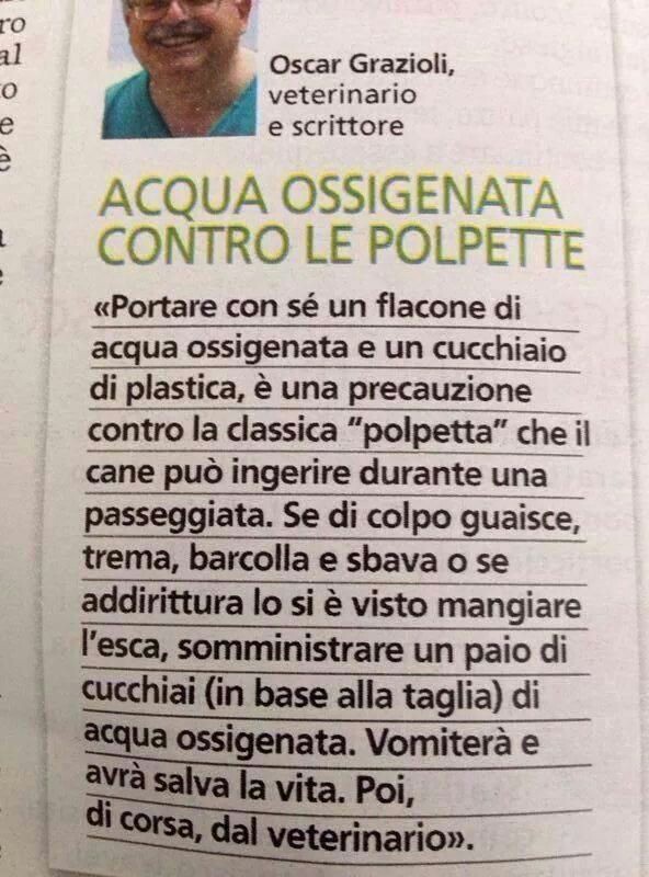 "Acqua ossigenata contro le polpette" - Trucchi da condividere