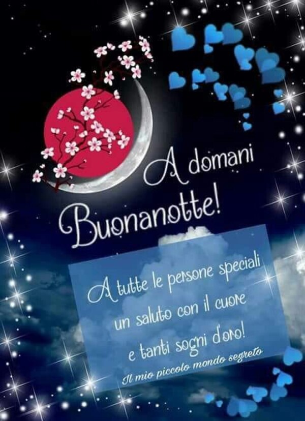 "..... A tutte le Persone Speciali un saluto con il Cuore e tanti sogni d'oro"