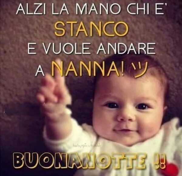 Buonanotte con i bambini - "Alzi la mano chi è stanco e vuole andare a nanna! BUONANOTTE!"