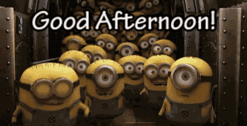 "Good Afternoon!" - (Buon Pomeriggio in inglese) GIF con i Minions