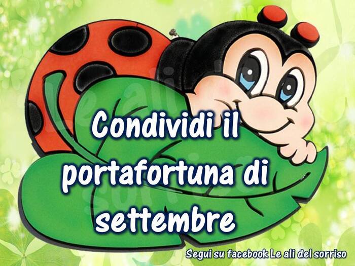 "Condividi il portafortuna di Settembre"