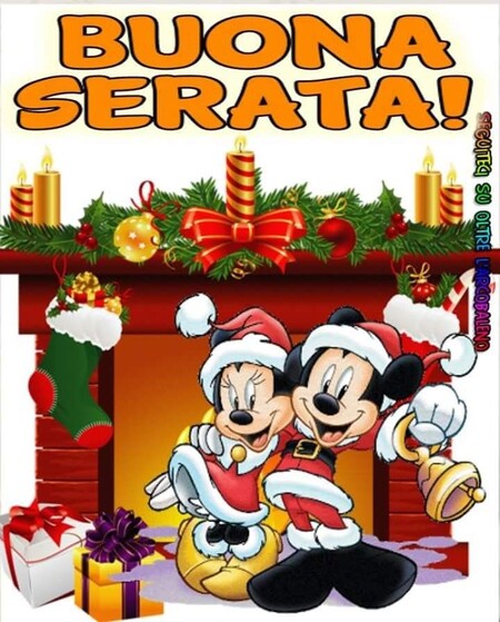 Buona Serata natalizia - immagini Walt Disney