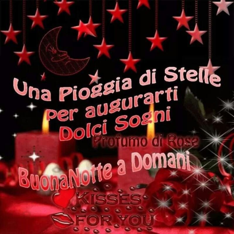 "Una pioggia di stelle per augurarvi Dolci Sogni, Buona Notte a Domani"