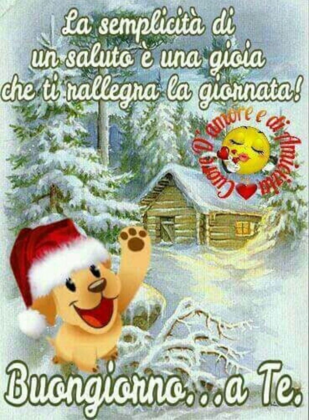 "La semplicità di un saluto è una gioia che ti rallegra la giornata..." - Buongiorno aspettando il Natale