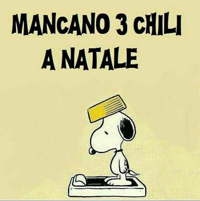 "Mancano 3 chili a Natale" - Snoopy e il Natale