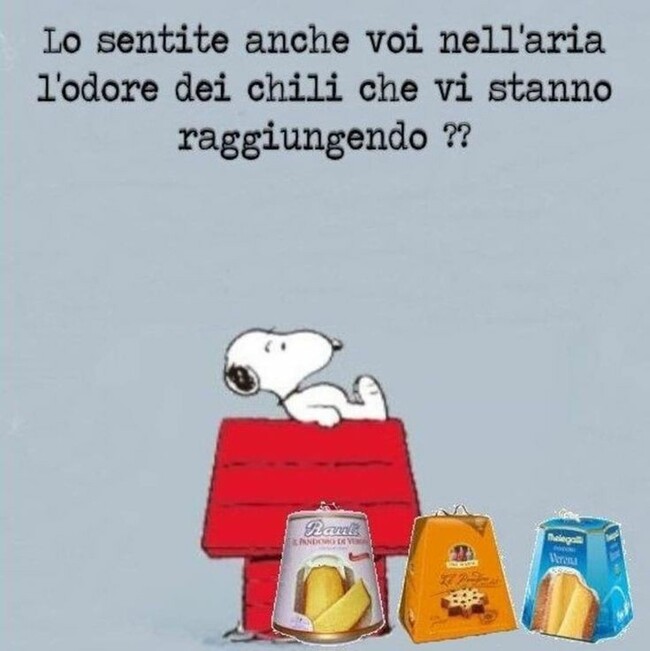 "Lo sentite anche voi nell'aria l'odore dei chili che vi stanno raggiungendo?" - Natale con Snoopy