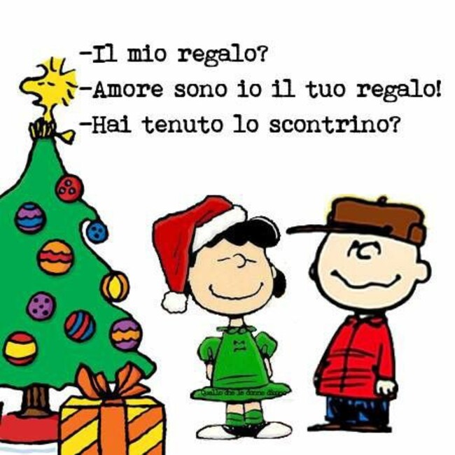 "Il mio regalo?" "Amore sono io il tuo regalo!" "Hai tenuto lo scontrino?"