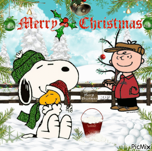 "Merry Christmas" - Buon Natale in inglese da Snoopy
