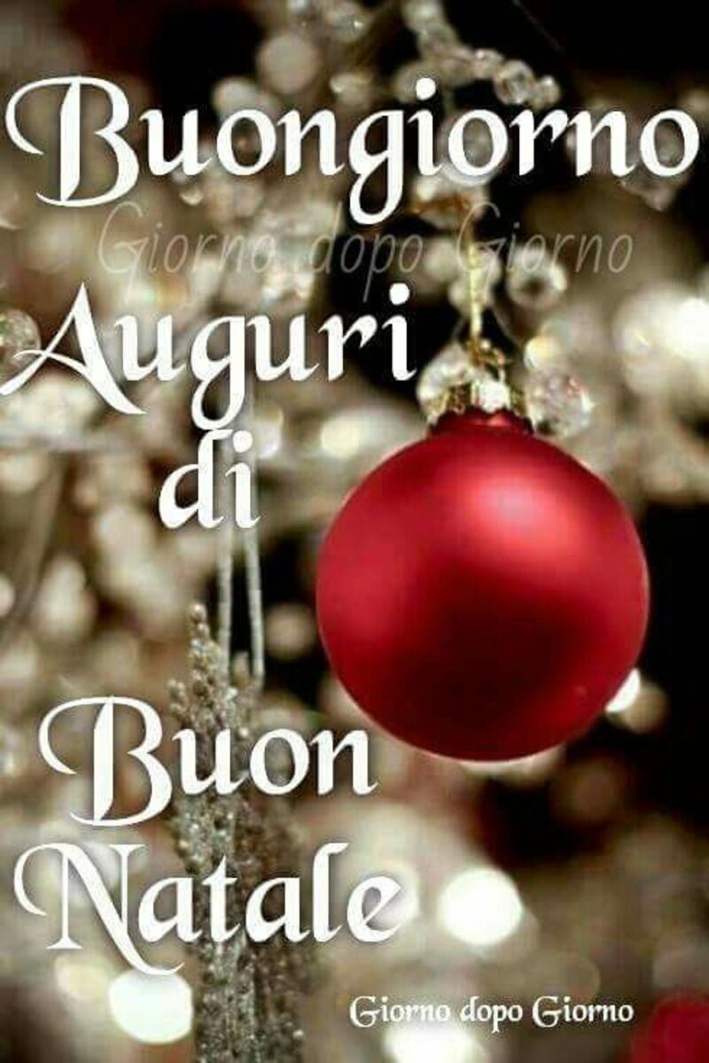 "Buongiorno, auguri di Natale"