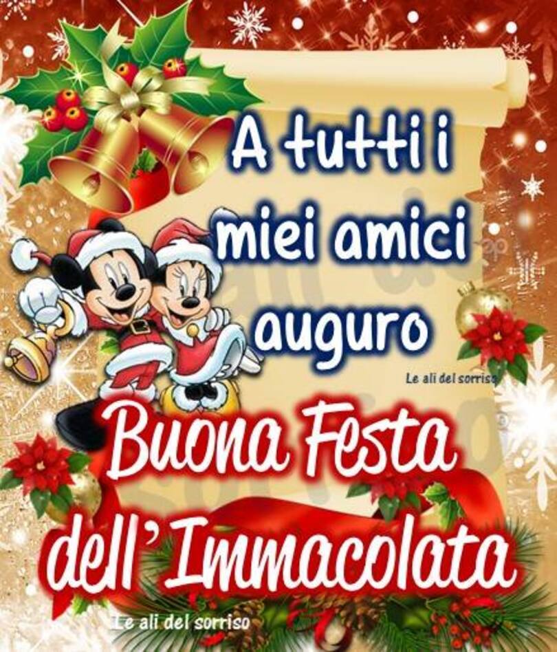 "A tutti i miei amici auguro Buona Festa dell'Immacolata"