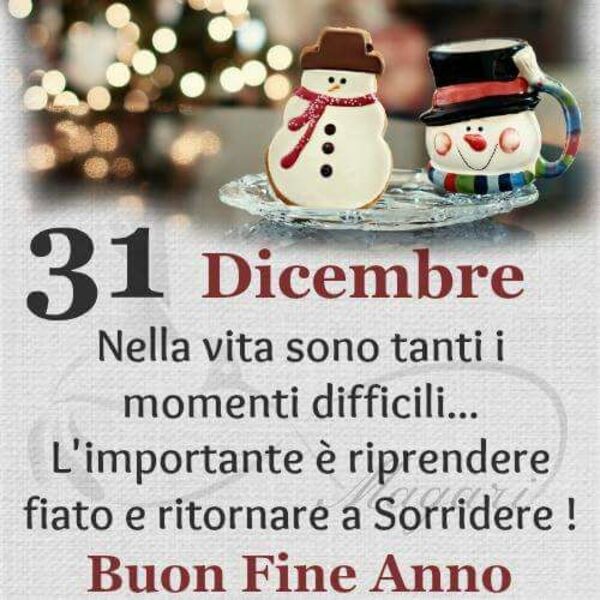 "Nella vita sono tanti i momenti difficili... L'importante è riprendere fiato e ritornare a Sorridere! Buon Fine Anno....."