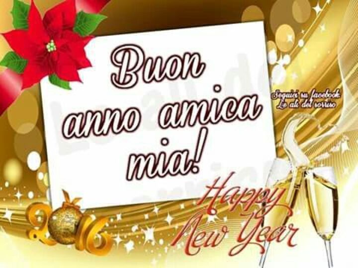 "Buon Anno Amica Mia!" - biglietti di auguri gratis