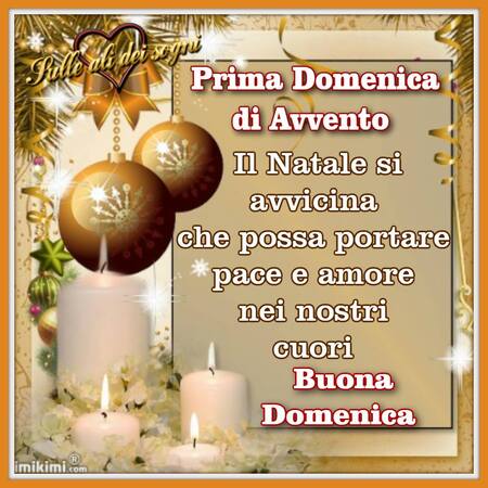 "Prima Domenica di Avvento. Il Natale si avvicina, che possa portare Pace e Amore nei nostri Cuori"