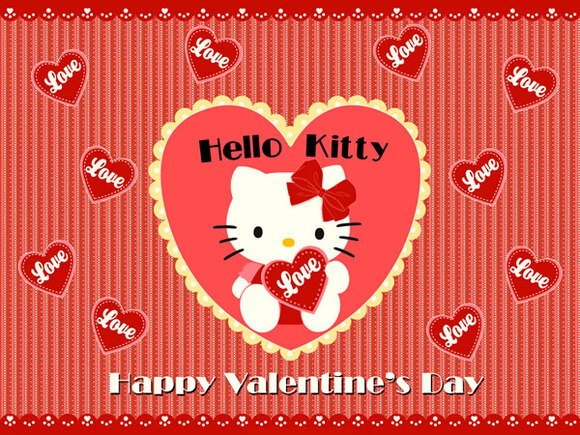 "Happy Valentine's Day" - Hello Kitty