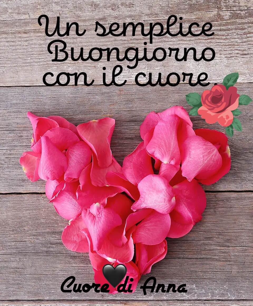 Un semplice buongiorno con il cuore